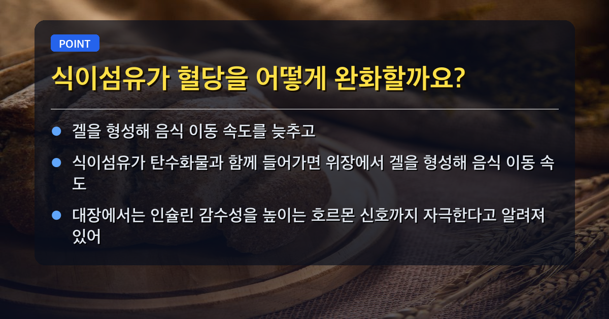 🌾 식이섬유가 혈당을 어떻게 완화할까요?