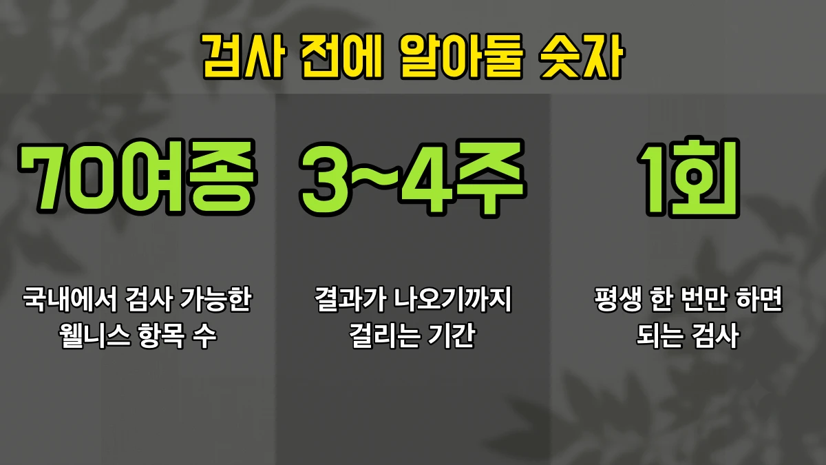 이 검사는 정확히 뭘 보나요